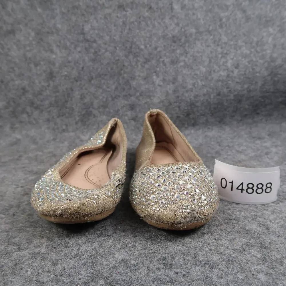 Link Shoes Kids Toddler Girl 10 Ballet Flats Dress Rhinestone Slip On Round Toe